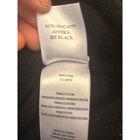 Rails Annika Jet Black Knit Sweater Vest Women’s Medium Cotton Wool Blend | Fall - Picture 5 of 10